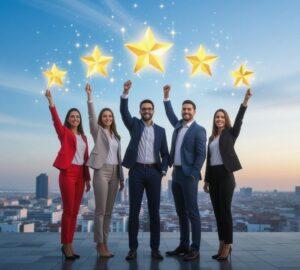 Cómo conseguir la reseña inmobiliaria perfecta agentes inmobiliarios5 esrellas google