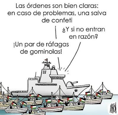 Israel aborda la Flotilla y detiene a sus tripulantes, impidiendo su llegada a Gaza. Israel aborda la Flotilla y detiene a sus tripulantes, impidiendo su llegada a Gaza.