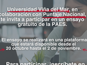 Invitación para participar Ensayo PAES 2025 Online Universidad Viña Mar.