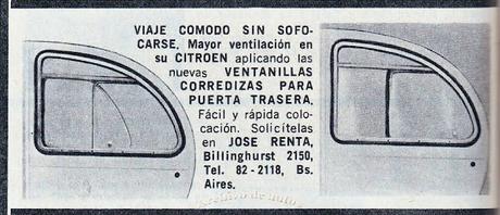 Ventanilla trasera corrediza para el Citroën 2 CV