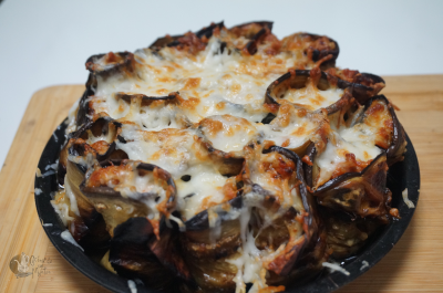 Rollitos de berenjenas rellenos.