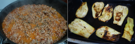 Rollitos de berenjenas rellenos.