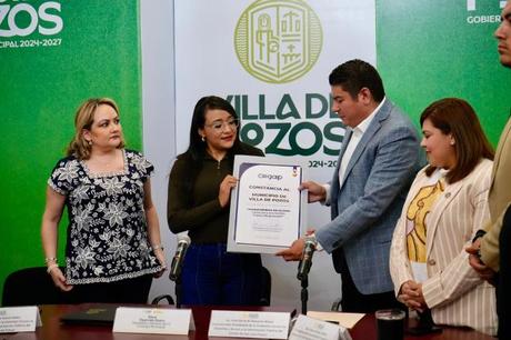 Villa de Pozos obtiene certificación en transparencia y rendición de cuentas