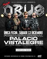 Concierto de Obús en el Palacio Vistalegre con la formación original el 13 de diciembre del 2025