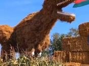 dinosaurio paja Bielorrusia para celebrar Dozhinki