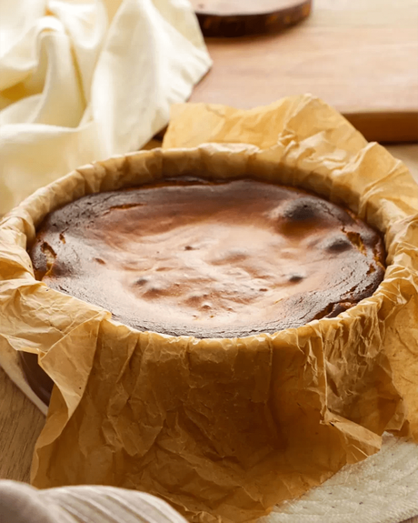 tarta de queso vasca horneada