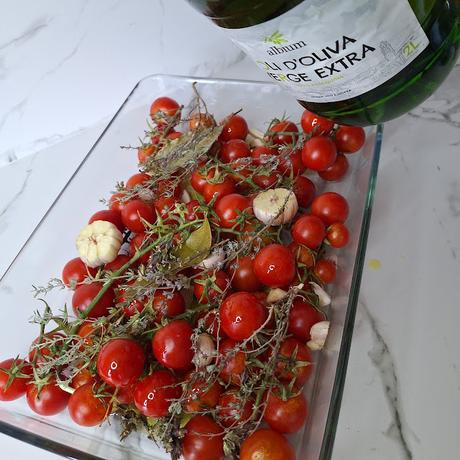 Tomates cherry confitados al horno y en conserva