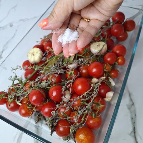 Tomates cherry confitados al horno y en conserva
