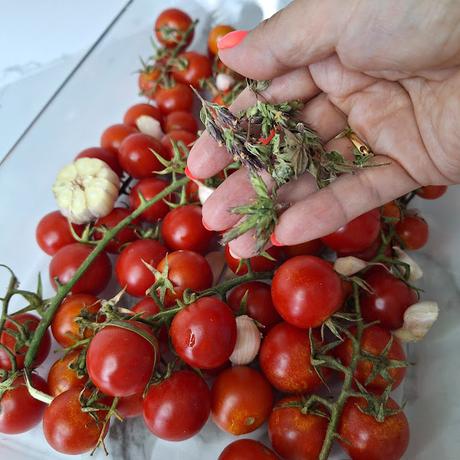 Tomates cherry confitados al horno y en conserva