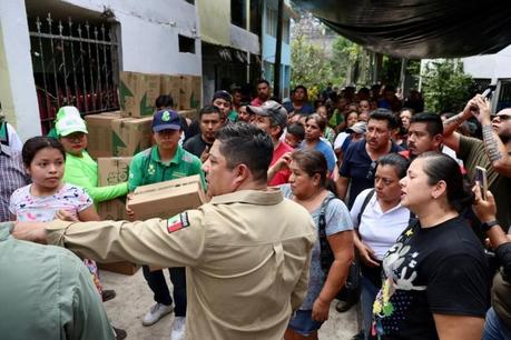Refuerzan labores de rehabilitación en Tamazunchale tras inundaciones