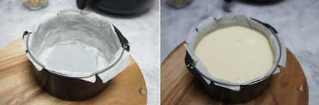 Tarta de queso y pistacho en freidora de aire Tarta de queso y pistacho en freidora de aire