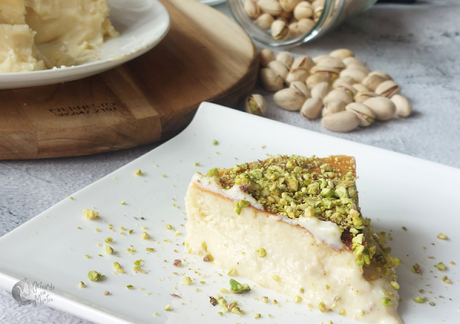 Tarta de queso y pistacho en freidora de aire Tarta de queso y pistacho en freidora de aire