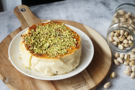 Tarta de queso y pistacho en freidora de aire Tarta de queso y pistacho en freidora de aire