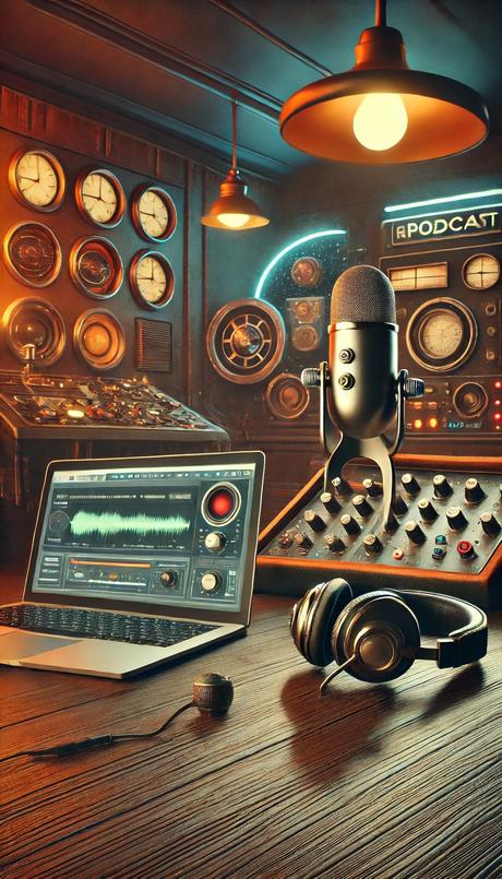 Estrategias digitales de marketing en 2025 3 estudio de podcast inspirado en la ciencia ficcion