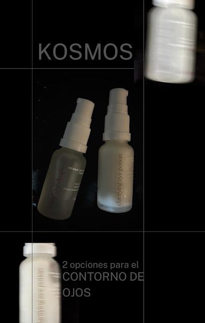 contorno de ojos aclarante manchas cosmos iluminador, anti ojeras fondo negro, efecto lifting textura ligera argentina mirada luminosa