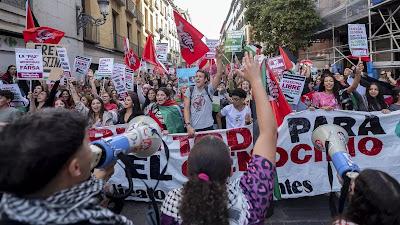 La huelga por Palestina se convierte en una jornada de lucha en las calles.