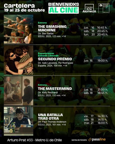 Descubre la Cartelera del Centro Arte Alameda del 16 al 22 de Octubre Descubre la Cartelera del Centro Arte Alameda del 16 al 22 de Octubre