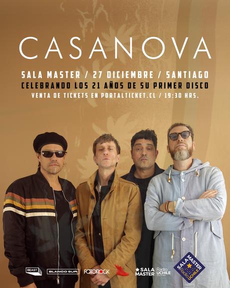 Casanova celebrará el 21° aniversario de su primer disco con show en Sala Master Casanova celebrará el 21° aniversario de su primer disco con show en Sala Master