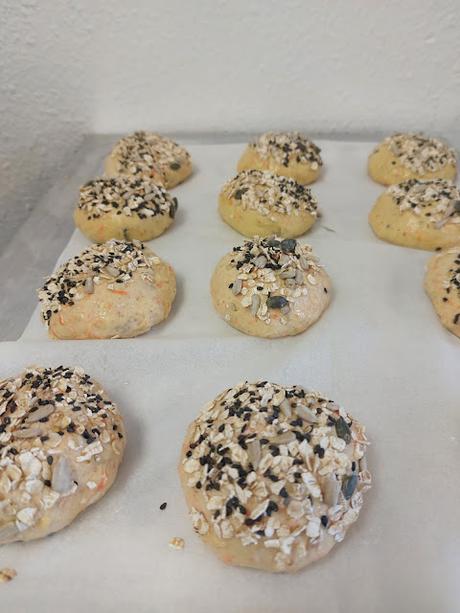 PANECILLOS DE ZANAHORIA, SEMILLAS Y COPOS DE AVENA