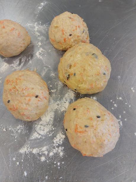 PANECILLOS DE ZANAHORIA, SEMILLAS Y COPOS DE AVENA