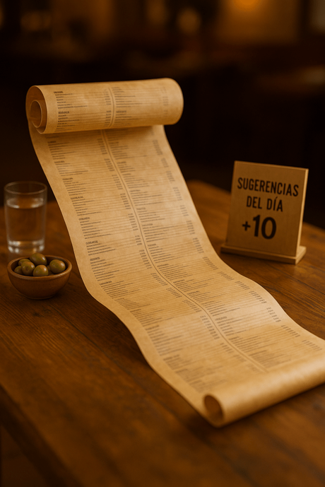 Menú infinito. Menú infinito.