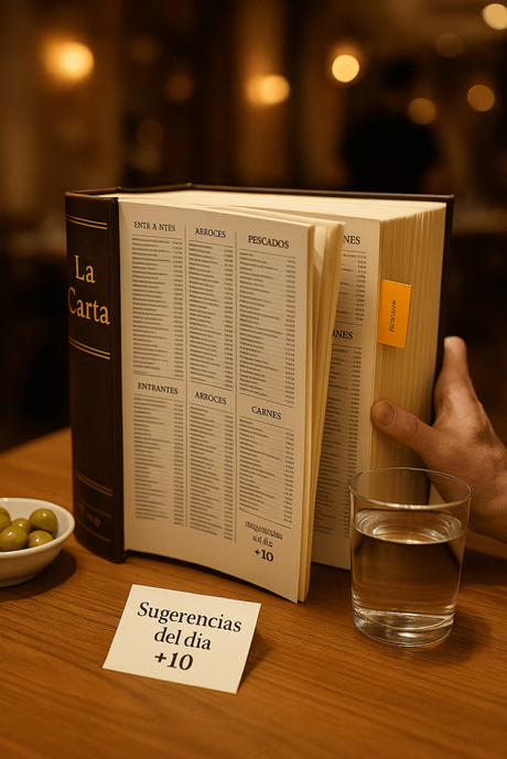 Menú infinito. Menú infinito.