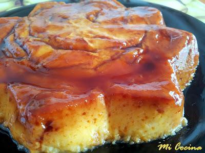 FLAN DE HUEVO CON MANGO