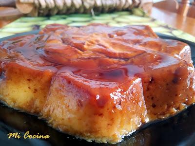 FLAN DE HUEVO CON MANGO
