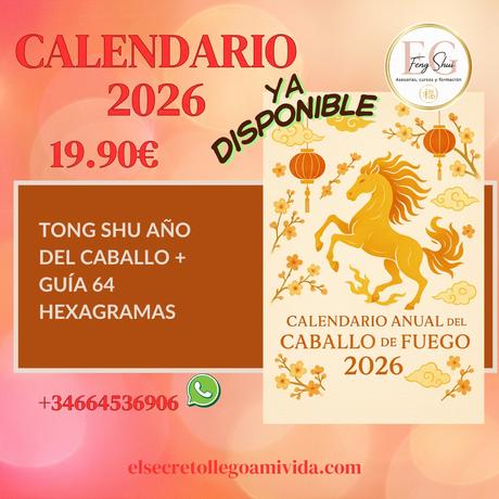 ☀️Ya tienes disponible  el Calendario anual del año 2026 Caballo de Fuego Yang.