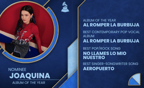 Joaquina lanza “Los 41” tras recibir 4 nominaciones al Latin Grammy Joaquina lanza “Los 41” tras recibir 4 nominaciones al Latin Grammy