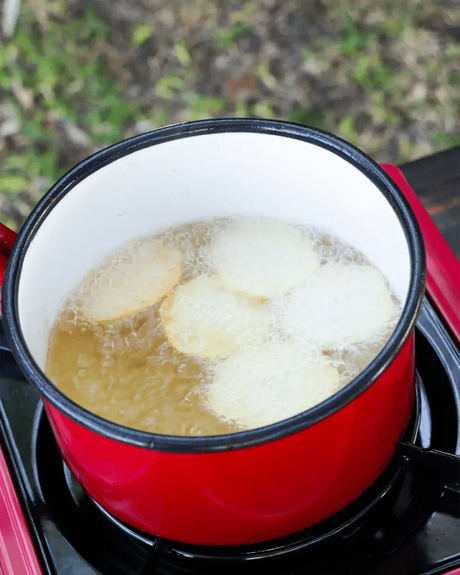 papas fritas en aceite