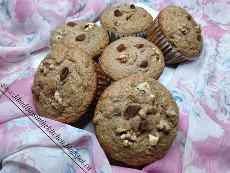 PETITS GÂTEAUX AU GERME DE BLÉ ET À LA COMPOTE DE FRUIT / WHEAT GERM AND FRUIT COMPOTE MUFFINS / MAGDALENAS DE GERMEN DE TRIGO Y COMPOTA DE FRUTAS / مافن جنين القمح وكومبوت الفواكه