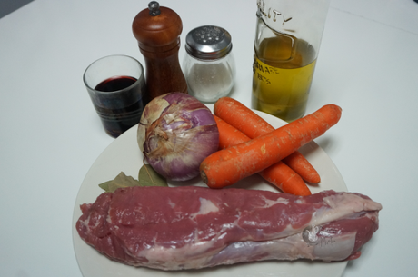 Solomillo de cerdo en salsa de zanahorias