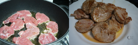 Solomillo de cerdo en salsa de zanahorias