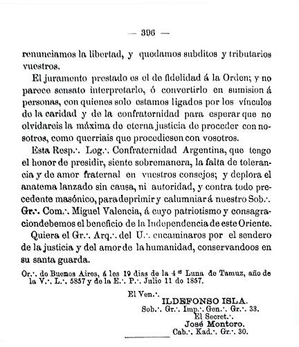 Cartas fundacionales de la masonería argentina 1857-1858. Documentos críticos