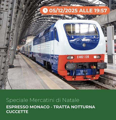 Súbete al “Expresso Monaco”, el tren navideño sostenible que une Roma con Múnich Súbete al “Expresso Monaco”, el tren navideño sostenible que une Roma con Múnich