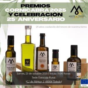 La DOP Montes de Toledo celebra este jueves su 25º aniversario con la entrega de los Premios Cornicabra 2025