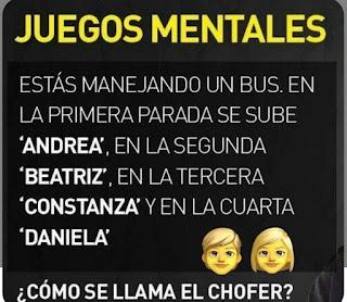 Aquí la respuesta al Acertijo del chofer Aquí la respuesta al Acertijo del chofer
