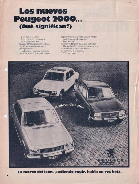 Peugeot 504 2000 en una vieja publicidad de 1976 Peugeot 504 2000 en una vieja publicidad de 1976