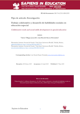 Trabajo colaborativo y desarrollo de habilidades sociales en Educación Especial Trabajo colaborativo y desarrollo de habilidades sociales en Educación Especial