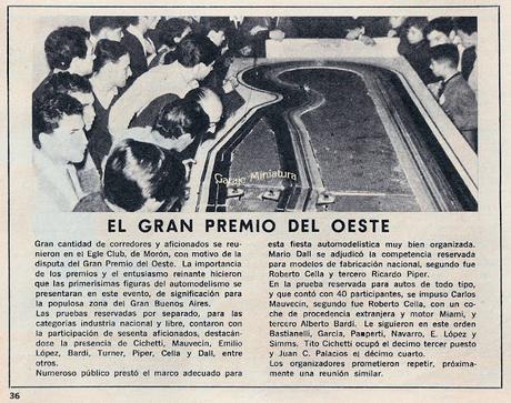 Gran Premio del Oeste de autos slot de 1966