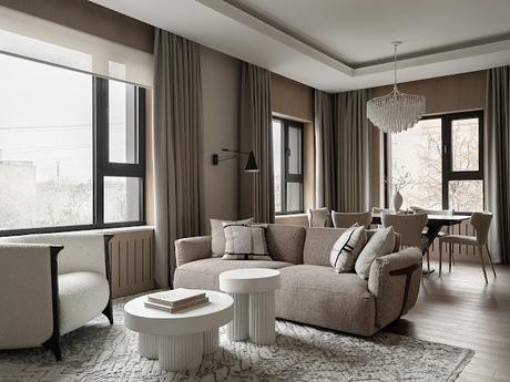 Luz de invierno en Moscú: una vivienda familiar que celebra la calma y la claridad