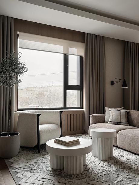 Luz de invierno en Moscú: una vivienda familiar que celebra la calma y la claridad