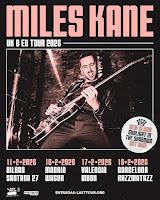 Conciertos de Miles Kane en España en febrero del 2026 presentando Sunlight in the shadows