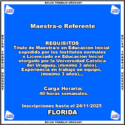 Maestra-o Referente Maestra-o Referente