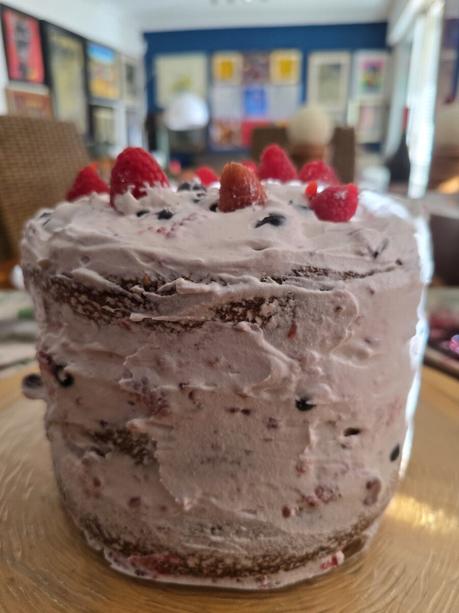 Bizcocho relleno en tres estaciones