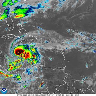 Habrá aguaceros y vientos por Melissa en suroeste y frontera.