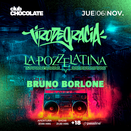 El hip hop, el funk y el soul se dan cita en una noche única: Tiro de Gracia + La Pozze Latina + Bruno Borlone en Club Chocolate