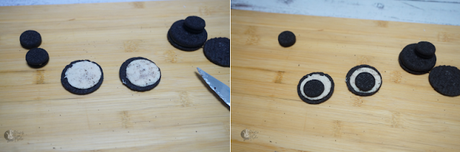 Tarta Halloween con obleas, sin horno