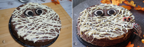 Tarta Halloween con obleas, sin horno